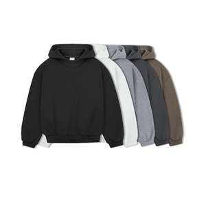 Sudadera con capucha de mezcla de algodón 100% informal para hombre de tendencia superior, patrón sólido básico, etiqueta privada personalizada, precios competitivos - Product Image 5