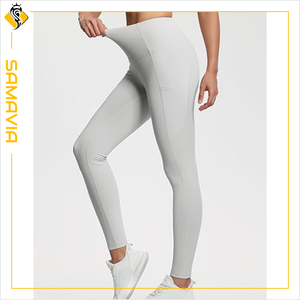 Luxury <b>Womens</b> Yoga <b>Leggings</b> - High-Waist Design SAMAVIA Industry Durable Gym <b>Leggings</b> for <b>Women</b> with Pockets - Product Image 5