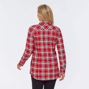 Chemise à carreaux en flanelle pour femmes confortable et chaude et parfaite pour la superposition en automne et en hiver Chemise en flanelle pour femmes en plein air - Product Image 3