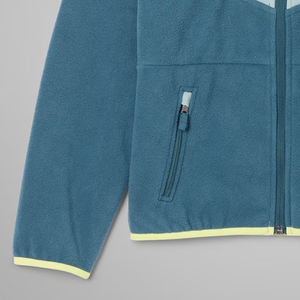 Factory Rate Boys Sweatshirt Breathable And Comfortable Material With Stand Collar Color Block Design Full Sleeves / Zip Pocket - Product Image 3