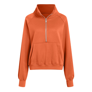 C1114S2645 Nuevo estilo europeo americano Mujeres 100% Algodón Otoño Sudaderas con capucha Sudaderas Casual Stand Digital Impreso de punto - Product Image 3