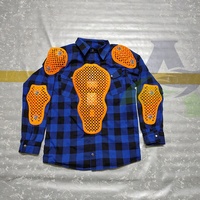 Chemise de moto en flanelle Kevlar, vente en gros, veste de protection à capuche pour motards, course tout-terrain