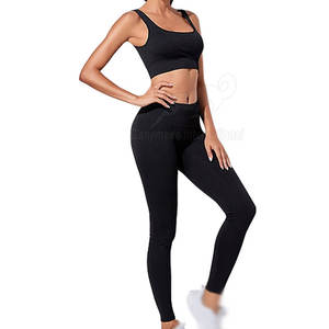 Conjunto de Yoga Personalizado de Bajo MOQ para Mujer, Ropa Deportiva Ajustada de Alta Calidad, Conjunto de Yoga para Mujer - Product Image 1