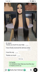 100% Raw vietnamita naranja Color 30 pulgadas hueso recto pelucas de cabello humano doble dibujado largo vendedor - Product Image 6