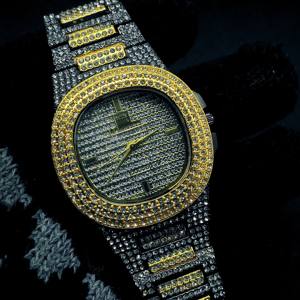 Montre automatique unisexe de luxe certifiée GIA 2024, boîtier en acier inoxydable, or blanc, titane, clarté VVS, caoutchouc, résistante à l'eau - Product Image 5