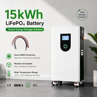 Système de stockage d'énergie domestique certifié CE, 8000 cycles, alimentation de secours résidentielle, batterie au lithium sur pied de 15 kWh