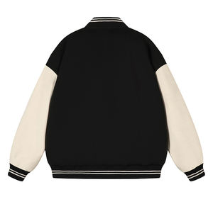 Chaqueta universitaria de béisbol clásica personalizada para hombre, estilo Letterman, diseño de calle principal con mangas con soporte para chaqueta de invierno para hombre - Product Image 4