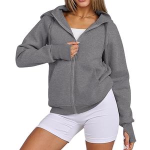 Sweat-shirt surdimensionné à logo personnalisé pull-over à capuche pour hommes en coton uni vierge avec fermeture éclair surdimensionnée et respirante - Product Image 1