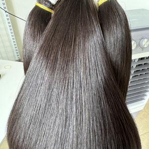 Vente en gros 100% Remy vierge cheveux vietnamiens en vrac soyeux droite vague naturelle Super Double qualité-fin à épais - Product Image 1