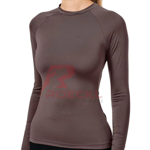 Camiseta atlética Ecuestre para mujer, tela elástica transpirable, elegante camisa de montar ligera de secado rápido que absorbe la humedad diseñada - Product Image 1