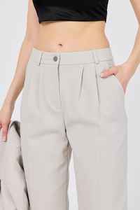 Ensemble de costume blanc pour femmes de qualité supérieure avec blazer et pantalon à épaules cloutées pour femmes vêtements de bureau tissés de luxe/prêt-à-expédier - Product Image 6