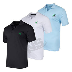 Polos unis élégants pour hommes avec des polos en tissu de coton personnalisés, confortables à manches courtes, vêtements de sport et de golf - Product Image 4