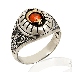 925K Sterling Silver Star Moon Red Enamel Men <b>Ring</b> Original Hot Selling <b>Rings</b> Antique Turkish New Color Men <b>Ring</b> Vintage Jewelry - Product Image 6