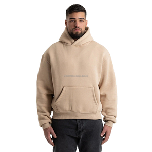 Sweat à capuche surdimensionné de haute qualité 100% coton Style décontracté Hip Hop Brodé Imprimé à l'écran français Streetwear Hiver - Product Image 1