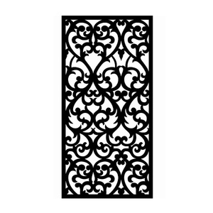 Dernier design Écran de jardin en métal peint en couleur noire Conception découpée au laser pour une utilisation décorative en toute intimité Écran de jardin en métal pour le jardin - Product Image 1