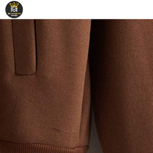 2026 Faible MOQ Hiver Sweats à capuche personnalisés à fermeture éclair intégrale pour homme, couleur unie, décontractés, 100% Coton, respirants, écologiques - Product Image 5