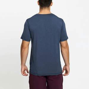 T-shirt vintage pour homme, nouveau design, 100% coton, séchage rapide, col en V, tissé, stock, grande taille, fitness, broderie, couleur personnalisée - Product Image 6