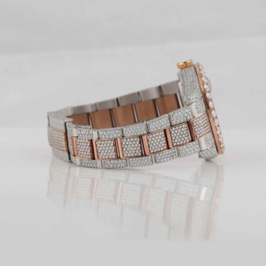 Montre de luxe hip-hop haut de gamme faite à la main en acier inoxydable avec diamants en moissanite personnalisés, mouvement ETA, cadran en verre résistant à l'eau, aiguilles - Product Image 4