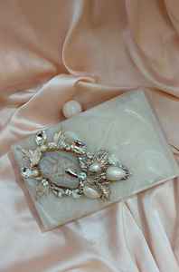 Pochette de créateur en résine brodée Fini Rhinestone Lady Vintage Purse For Wedding Partyware Anniversary Evening Clutch - Product Image 2