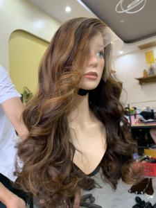 Single Donor <b>Wavy</b> <b>Wig</b> Pre Pluck Bleach Knots Natural Color HD Transparent Lace - Product Image 5