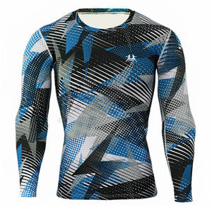 เสื้อแรชการ์ด MMA สำหรับเล่นกีฬาแบบสั่งทำพิมพ์โลโก้ตามต้องการ - Product Image 1