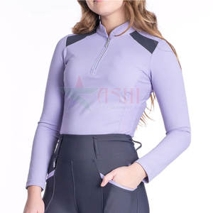Sweat-shirt d'équitation professionnel pour femmes - Extensible, imperméable et coupe-vent, respirant, fermeture éclair, matière spandex/polyester - Product Image 1