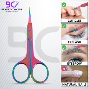 Couleur arc-en-ciel bon fournisseur 2025 matériau en acier inoxydable de qualité Highland utilisé dans les salons pour les ciseaux à cuticules de soins personnels - Product Image 5