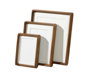 Cadre photo de luxe en bois de noyer, cadre photo en bois massif naturel fait main avec support - Product Image 4