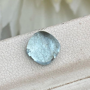 Piedra de cabujones con forma de cojín de Aguamarina de Color superior Natural con buen brillo, piedras preciosas sueltas para hacer joyas de 2,01 quilates - Product Image 1