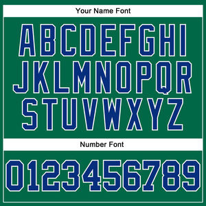 Camiseta de fútbol americano de poliéster real verde Kelly personalizada, diseño moderno, bordado, transpirable, ligero, corto de talla grande - Product Image 4