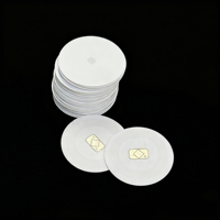 Maßgefertigter Dia20mm 25mm TK4100 RFID-Tag LF 125KHz Runder PVC-Münz-Tag mit Starkem Klebstoff für Visitenkarten Etiketten RFID-Karten
