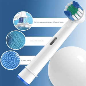 Low Vibration Compatible Round <b>Toothbrush</b> <b>Head</b> Replacements Generic for Oral Bs Electric Brush Refills Wholesale OEM Factory - Product Image 3