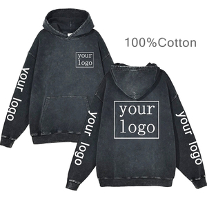 Sudaderas con Capucha Personalizables Estilo Vintage con Lavado Ácido para Hombre y Mujer, Sudaderas DIY con Estampado de Manga, Dibujos Animados y Texto, Diseño Personalizado de Invierno, Sudadera de Forro Polar con Tu Propia Marca - Product Image 1