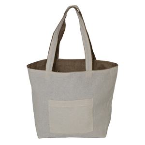 ถุงช้อปปิ้งทำจากผ้าฝ้ายปอกระเจาธรรมชาติเป็นมิตรกับสิ่งแวดล้อมกระเป๋าโท้ทแบบกลับด้านได้สำหรับเป็นของขวัญ - Product Image 2