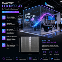 Écran LED transparent TOPvision P3.91/7.8, armoire ultra-légère, uniformité ≥97% pour façade vitrée, publicité commerciale