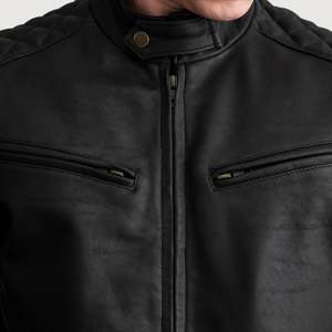 Sven Genuine <b>Sheepskin</b> Leather Bomber <b>Jacket</b> in Tumbled Brown Aviator Style Zippered Closure for Autumn Season Available XS Size - Product Image 6