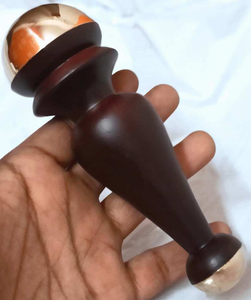 ไม้กดจุดคันซ่าทำมือ 2 หัว ใช้ได้ 2 แบบ เป็นมิตรกับสิ่งแวดล้อม ด้ามจับไม้ สำหรับนวดหน้า/หลัง/คอ/ลำตัว บรรเทาความเครียด งานฝีมือ SANIYA - Product Image 2