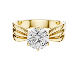 Bague de fiançailles en diamant de laboratoire rond de 1,25 carat, clarté VVS-VS EF, options or 18 carats et argent, diamant de laboratoire et moissanite éthiques - Product Image 2