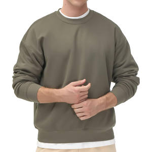 เสื้อสเวตเชิ้ตคอกลมแบบสั่งทำพิเศษ ผ้าฝ้าย 100% เสื้อสเวตเชิ้ตคอกลมทรงโอเวอร์ไซส์ เสื้อสเวตเชิ้ตคอกลมแบบเรียบง่าย สตรีทแวร์ เสื้อสเวตเชิ้ตคอกลมทรงโอเวอร์ไซส์พื้นฐาน - Product Image 1