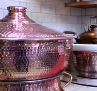 Couscoussier Marocain en Cuivre Martelé Fait Main, Traditionnellement Artisanal, NOUVEAU, Disponible en OEM, Ensemble de Cuisson de 10 Pièces