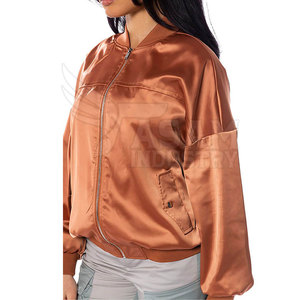 เสื้อแจ็คเก็ตผ้าซาตินสำหรับผู้หญิง เนื้อผ้าเรียบเนียนมันวาว ทรงสวยทันสมัย สวมใส่สบาย เหมาะสำหรับใส่ทุกวัน - Product Image 3