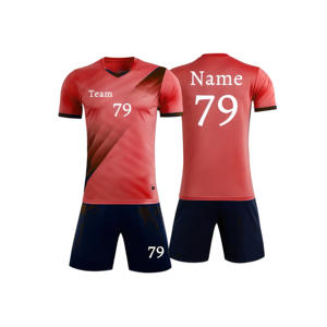 Uniformes de Fútbol de Alta Calidad con Logotipo Personalizado, 100% Poliéster, Secado Rápido, Transpirables, Cuello en V, para Hombre, Último Diseño - Product Image 1