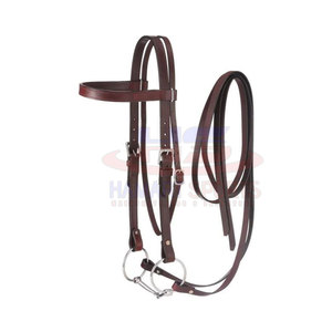 High Quality Genuine Horse Leather Bridle Anatomic Dressage Snaffle Adjustable for Riding and Racing Wholesale - Product Image 5