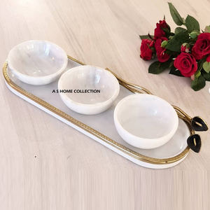 Grand bol à servir en bois de style décoratif pour la maison, avec base en bois, pour les fêtes de Noël en Inde - Product Image 3