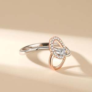Anillo Jeulia de Plata de Ley Bicolor con Corazón Infinito e Incrustaciones de Circonita - Product Image 6
