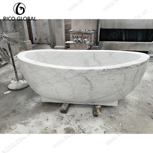 อ่างอาบน้ำหินอ่อนสีขาว แบรนด์ OEM มาเลเซีย รุ่น BT-112A-WHMO ให้ประสบการณ์การอาบน้ำที่สะดวกสบายและหรูหรา - Product Image 6