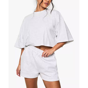 Ensembles de shorts pour femmes tendance personnalisés, vêtements de sport, ensembles de shorts 2 pièces pour femmes à prix de gros - Product Image 1