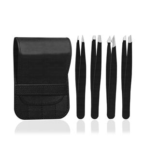 Pinzas japonesas de acero inoxidable para cejas, herramientas de pestañas con punta inclinada respetuosas con el medio ambiente, pinzas para el cabello con etiqueta privada personalizables - Product Image 1