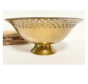 ชามผลไม้แห้งทำจากทองเหลืองสำหรับร้านอาหารและโรงแรมชามผลไม้แห้งทำจากทองเหลืองดีไซน์โบราณ - Product Image 2
