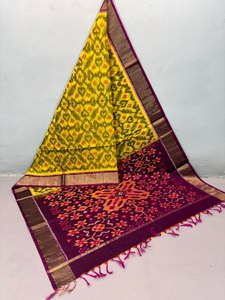 Hermosos saris de algodón seda Ikkat - Product Image 5